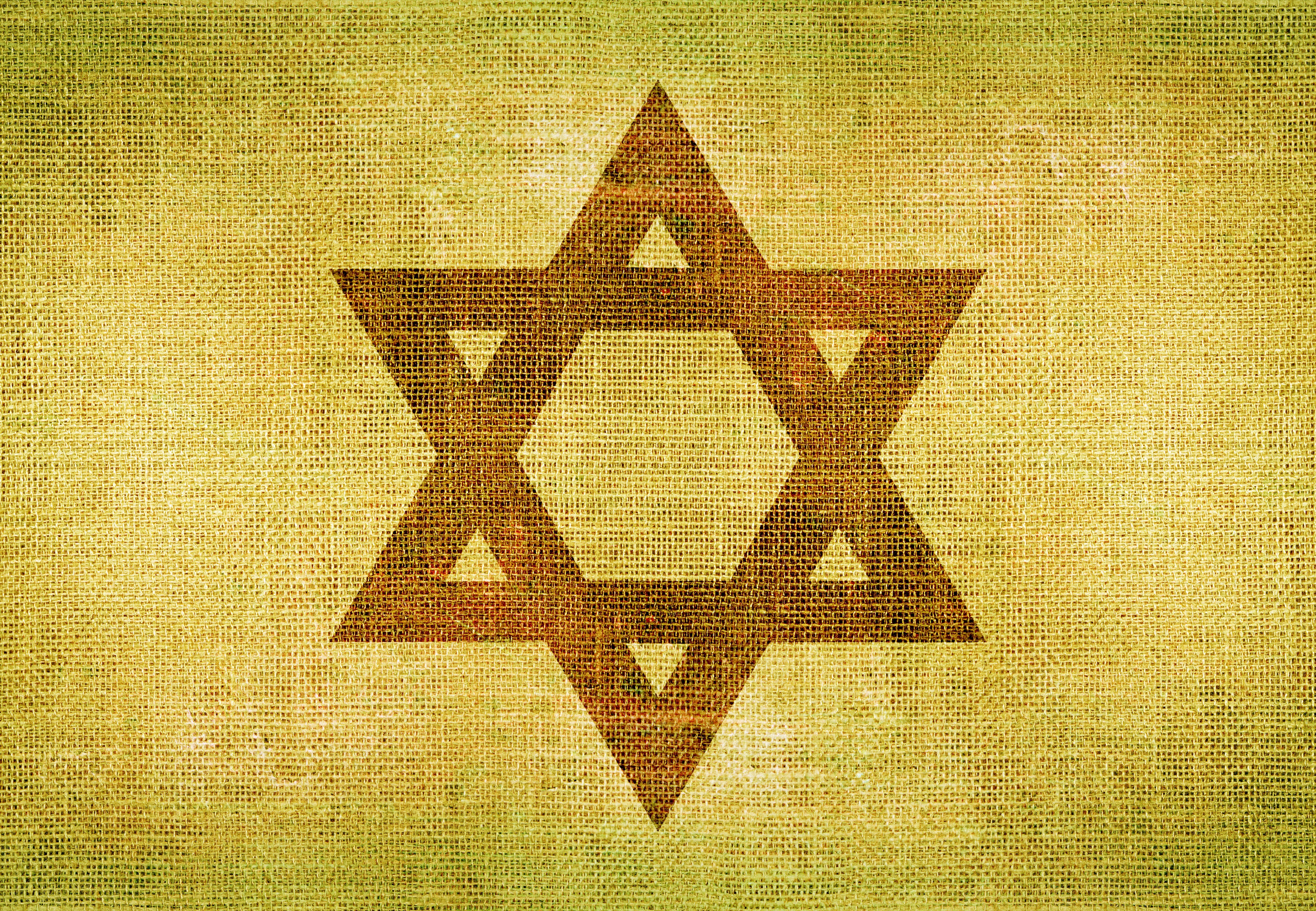 Star of David on Canvas. Jewish Symbol Background Illustration.